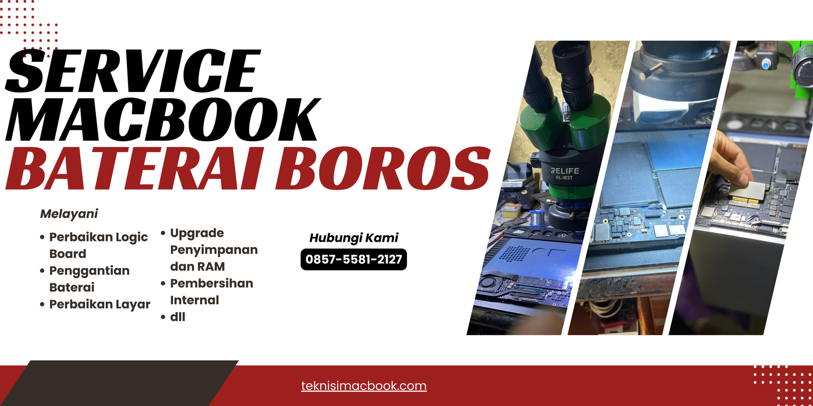 SERVICE BATERAI MACBOOK BOROS DI MALANG | REALIS MACBOOK | 0857-5581-2127