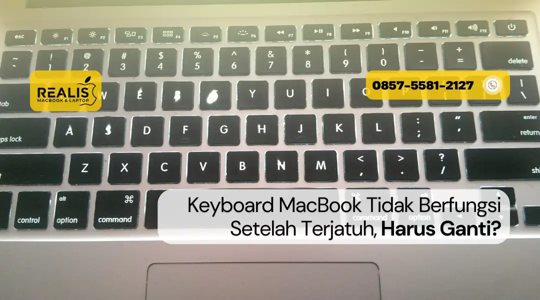 Keyboard MacBook Tidak Berfungsi Setelah Terjatuh, Harus Ganti?