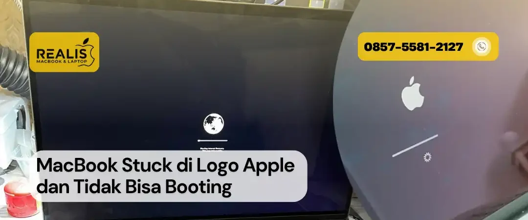 MacBook Stuck di Logo Apple dan Tidak Bisa Booting? Service ke Realis