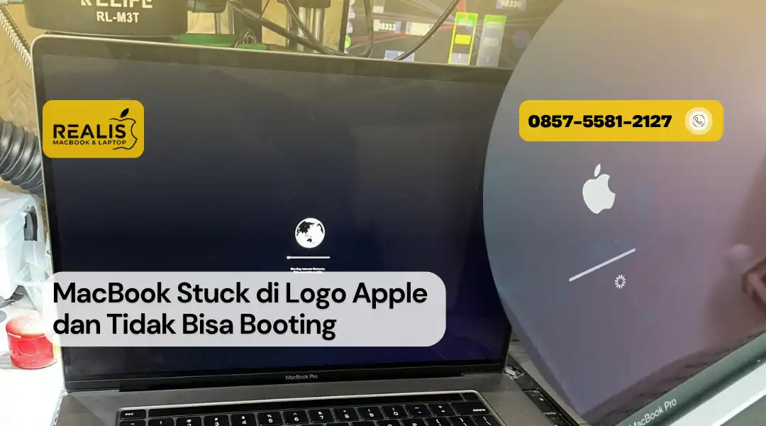 MacBook Stuck di Logo Apple dan Tidak Bisa Booting? Service ke Realis