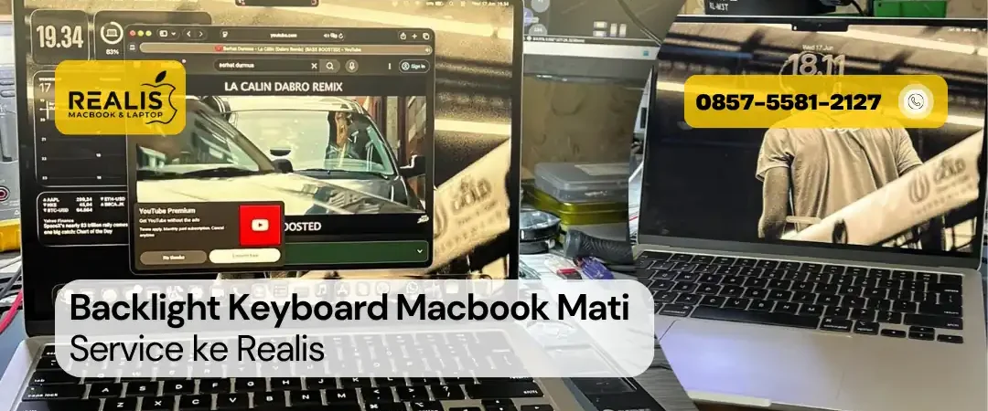 Backlight Keyboard Macbook Mati, Service Ke Realis