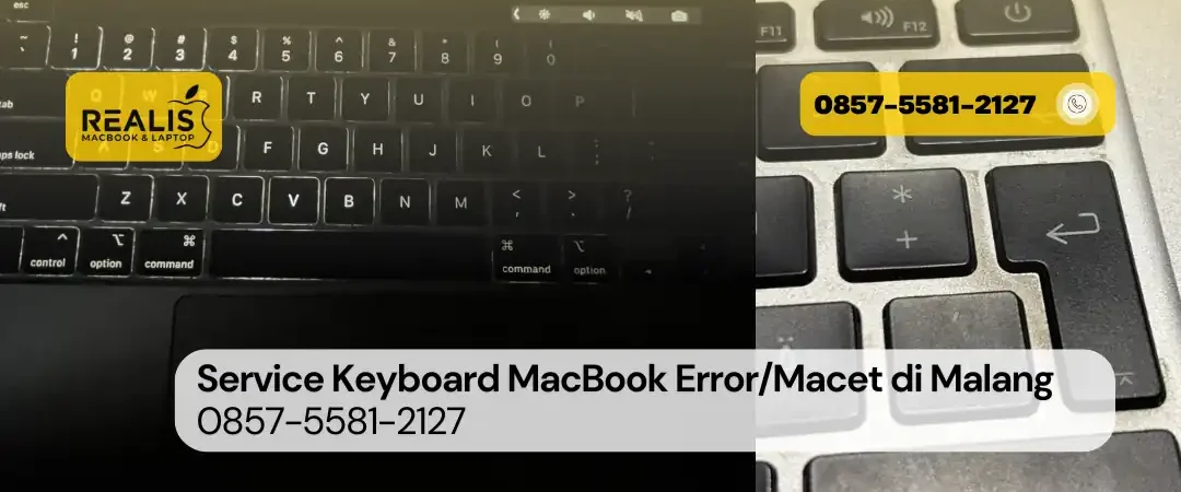 Service Keyboard MacBook Error/Macet Malang, Ganti Keyboard di Realis