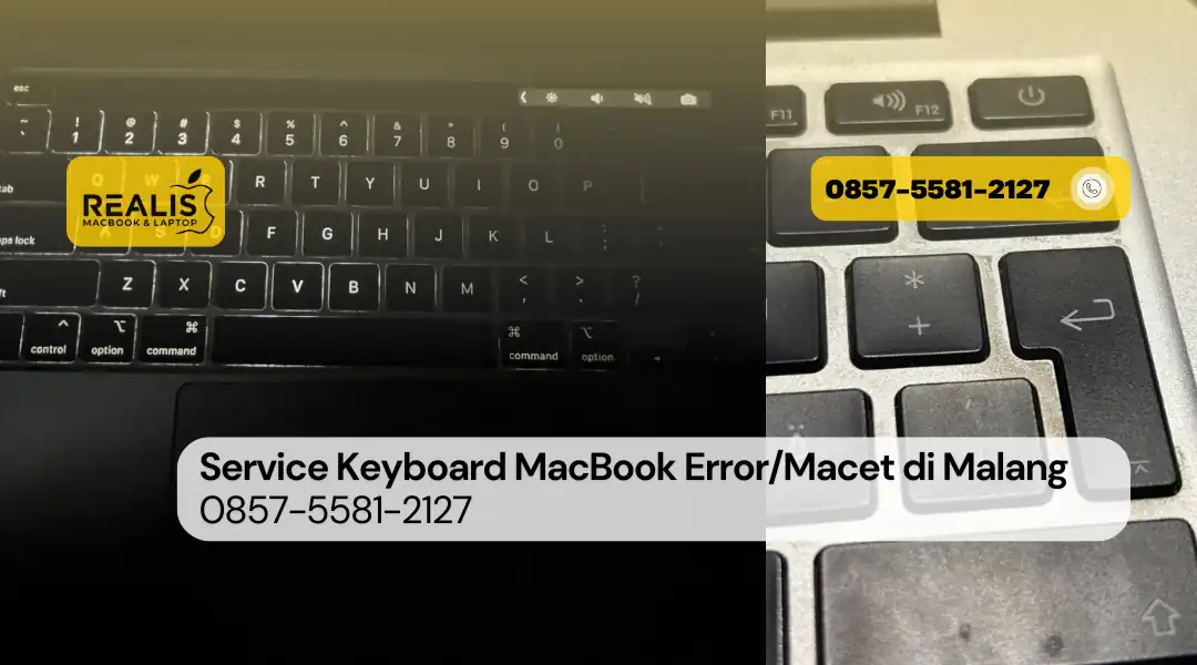 Service Keyboard MacBook Error/Macet Malang, Ganti Keyboard di Realis