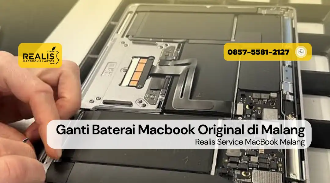Ganti Baterai Macbook Original di Malang