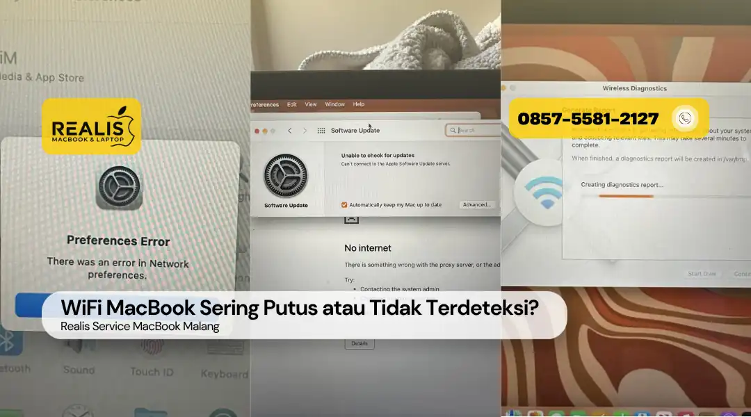 WiFi MacBook Sering Putus atau Tidak Terdeteksi? Service MacBook ke Realis Malang