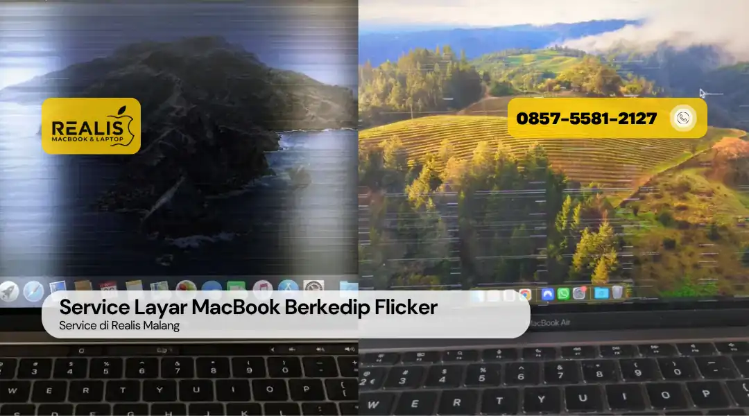Service Layar MacBook Berkedip Flicker Malang – Realis