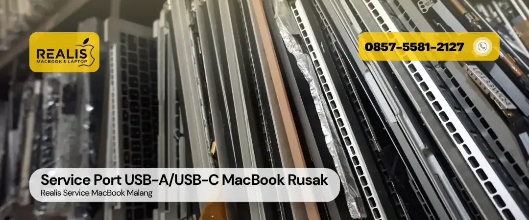 Service Port USB-A/USB-C MacBook Rusak di Realis Malang