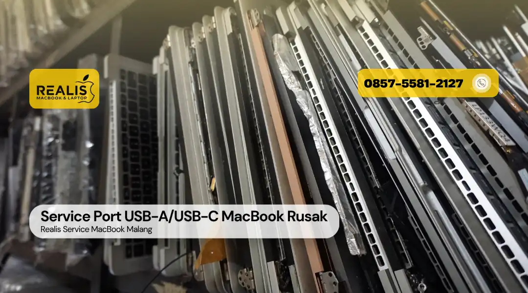 Service Port USB-A/USB-C MacBook Rusak di Realis Malang