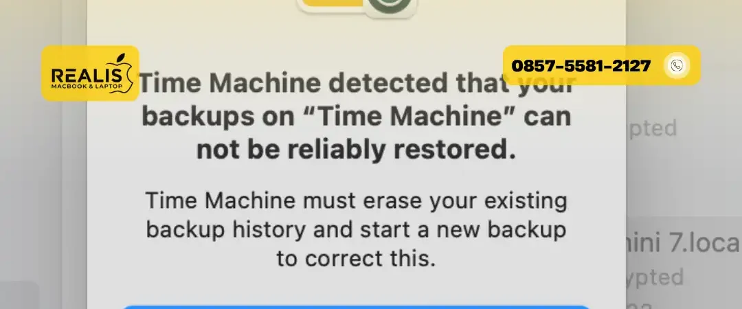 Setting Time Machine Backup Error Malang